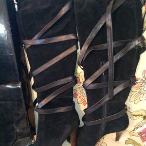 Colin Stuart Black High Heel Thigh High Boot 10